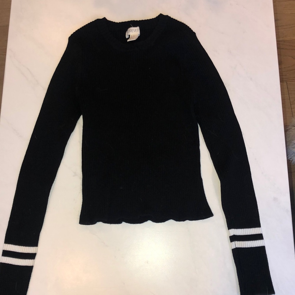 Black long sleeve top